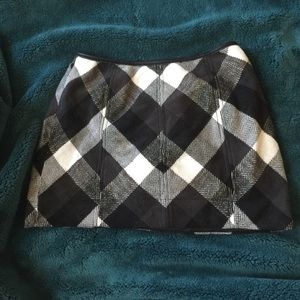 Free People Plaid Skirt With Satin Underneath