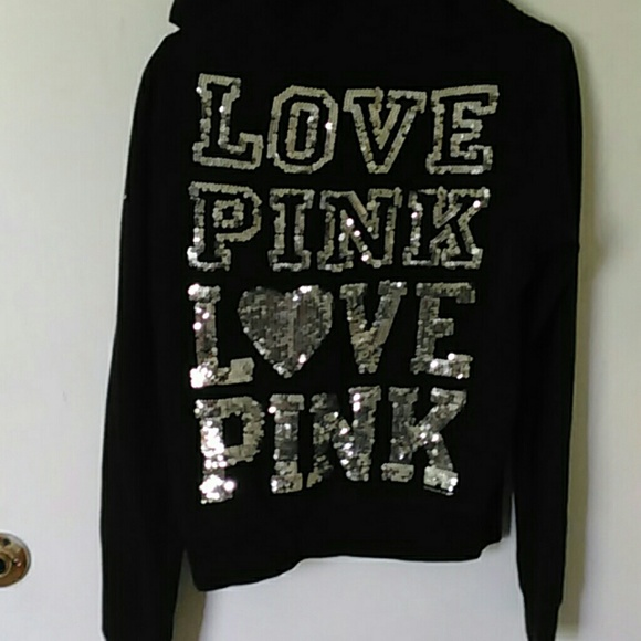 Pink blinged hoodie