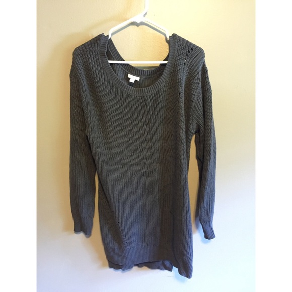 Oversized distressed sweater