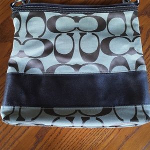 Brown Coach crossover purse