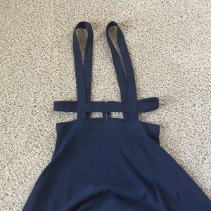 Navy Blue Skater Skirt with Body Straps