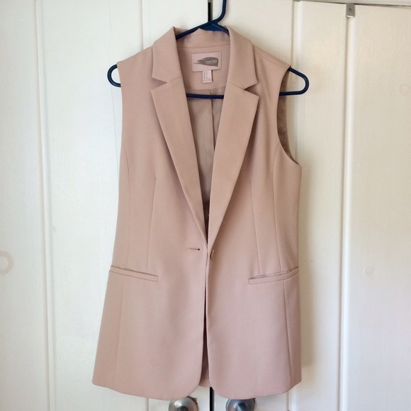 F21 Long Sleeveless Blazer Sz S