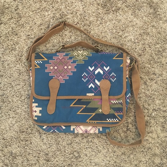 Tribal print satchel