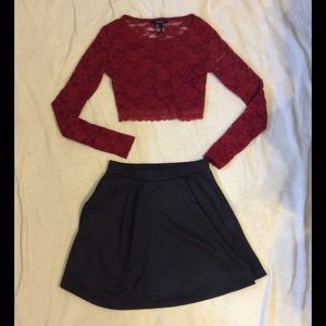 Red, lace crop top!: Crop Top Deal in Closet