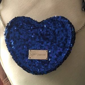 Betsy Johnson heart shaped bag ALL SPARKLES!!!!
