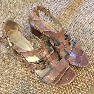 Stuart Weitzman heeled wedge sandals