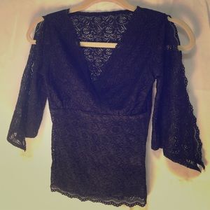 Sexy lace shirt.