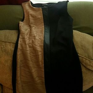 Taupe/black dress