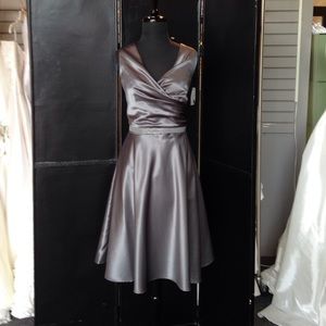 Grey knee length dress