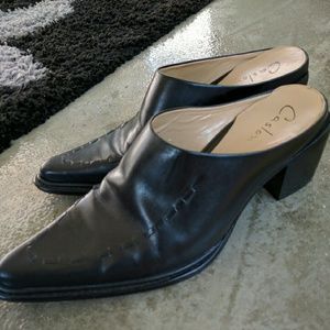 Caslon Black Leather Mules