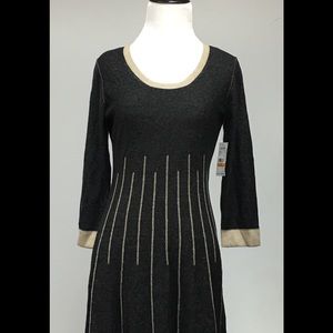 Nine West 3/4 Sleeve Sweater Dress S