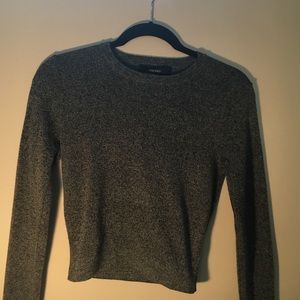 Forever 21 Grey Cropped Sweater