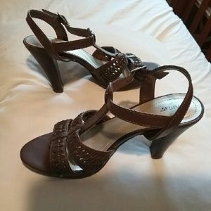 3 PAIRS BUNDLE PLATFORMS & HEELS SZ 7 BROWN & NUDE