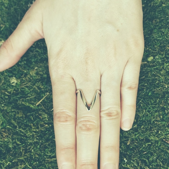 Sterling Silver Triangle Geometric Ring - Picture 3 of 4