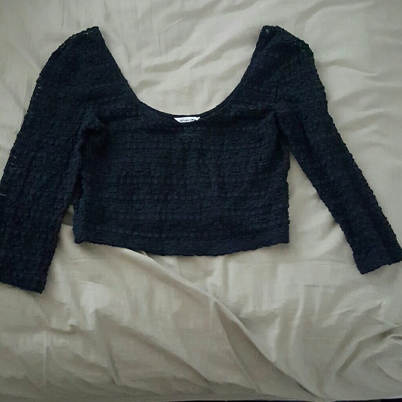 Lace Long Sleeve Crop Top
