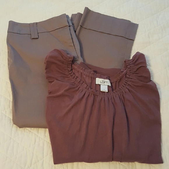 Loft petite cuffed capri pant