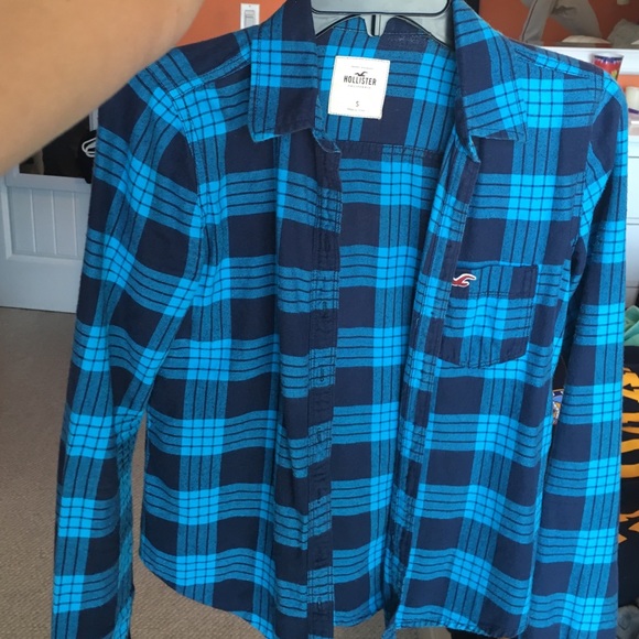 Blue Hollister Flannel