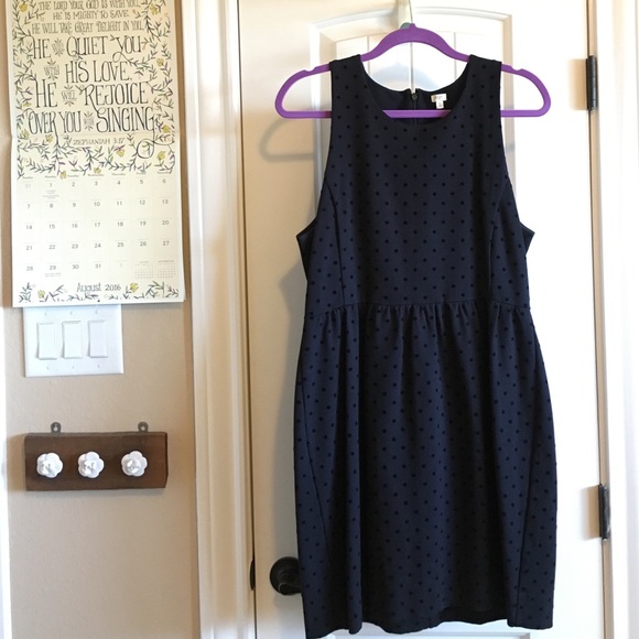 J. Crew Black Polka Dot Dress