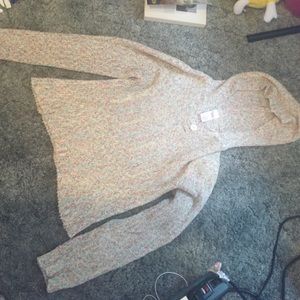 Rainbow hoodie crop sweater