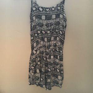 Black and White Patterned Romper