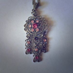 Boho dream catcher necklace!