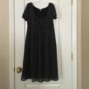 Black and white polka dot dress