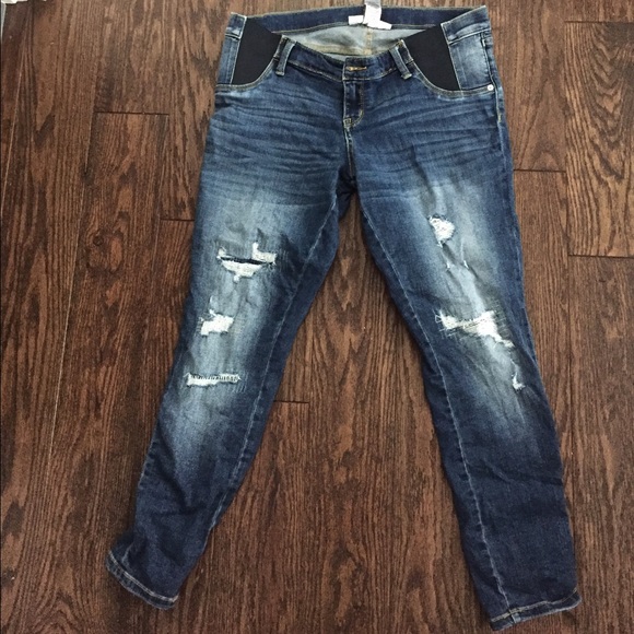 Liz Lange Target Distressed Maternity Skinny Jeans