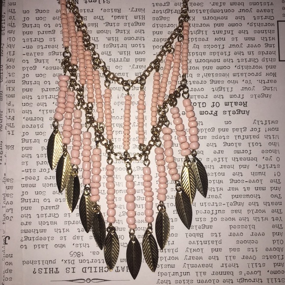 Beaded Boho Statement Necklace NWOT