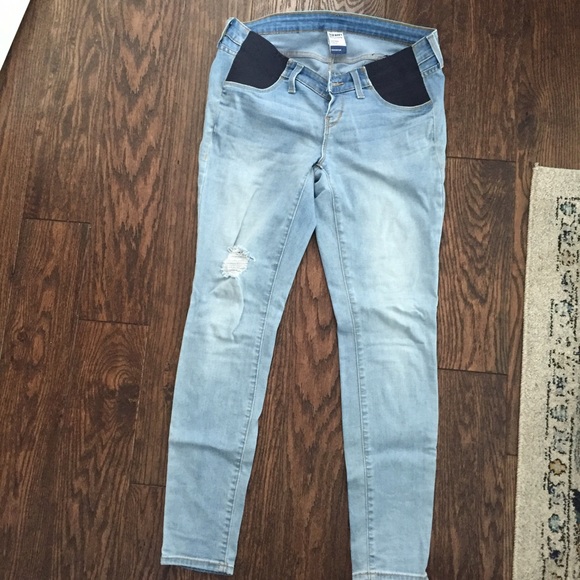 Old Navy Distressed Maternity Skinny Jeans