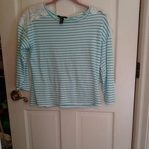 Lace shoulder shirt