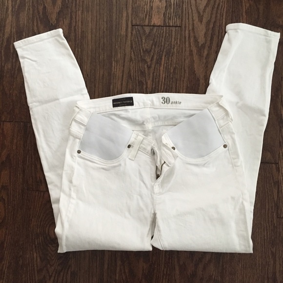 J Crew White Skinny Maternity Jeans
