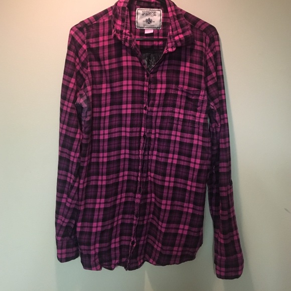 Lace back plaid shirt
