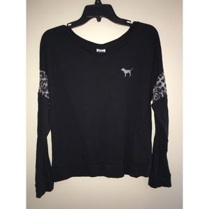 Black & Leopard Print Victorias Secret Long Sleeve