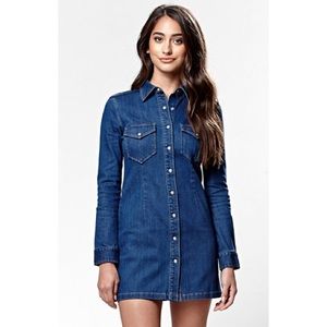 Kendall and Kylie Dark Denim Dress
