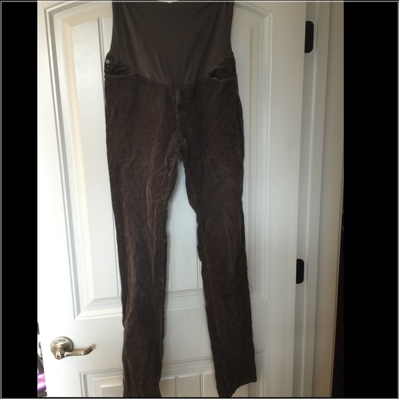 AG Gray Corduroy Maternity Pants