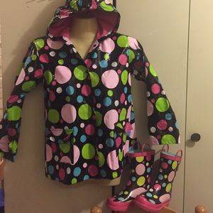 Rain jacket and boots set