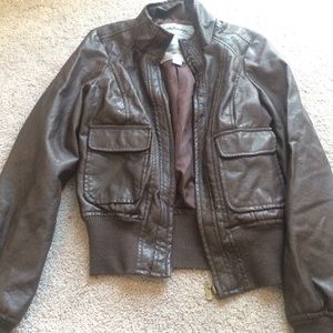 Brown Vegan Leather Jacket