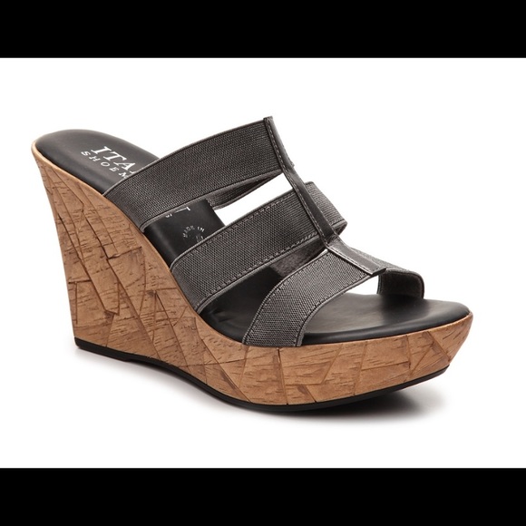 Italian Shoemakers Wedge Slip Ons