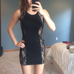 Lace and Black Dress