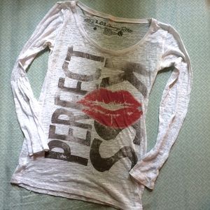 ❌Sold❌ Sheer Long Sleeve Printed Shirt