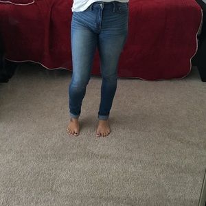 High waisted jeans