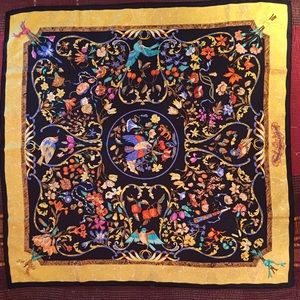 Hermès Pierres d' Orient et d' Occident Silk Scarf
