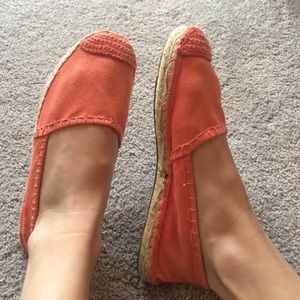lucky brand Crochet and Tweed Slip ons
