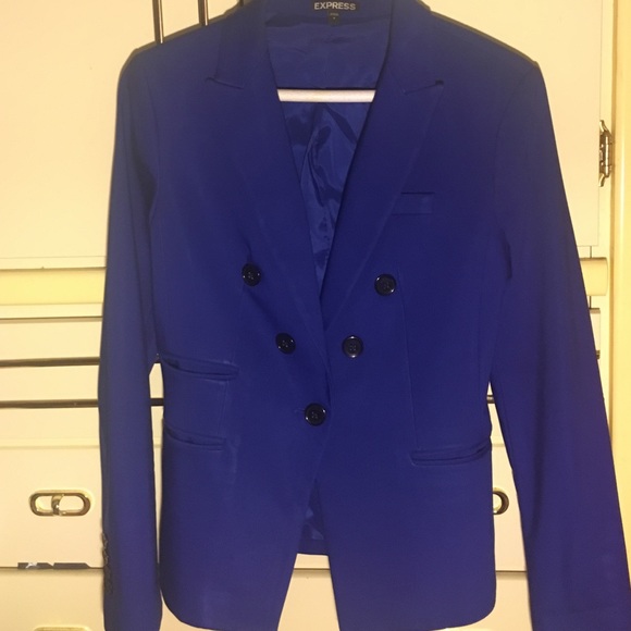 Royal Blue Buttoned Express Blazer