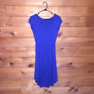 Casual blue high low dress