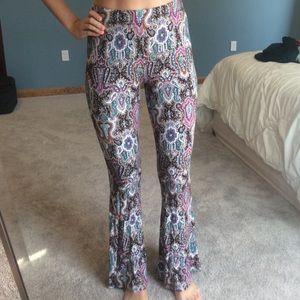 Patterned Hi Waisted Bell Bottoms