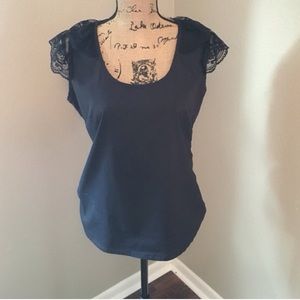 Black lace blouse