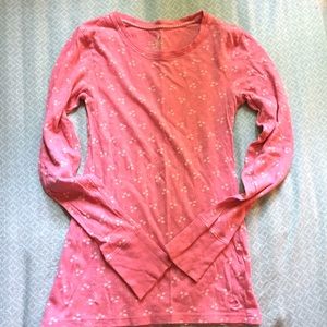 Pink Long Sleeve Printed Tee
