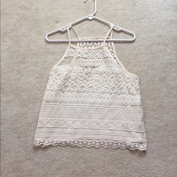 White lace tank top