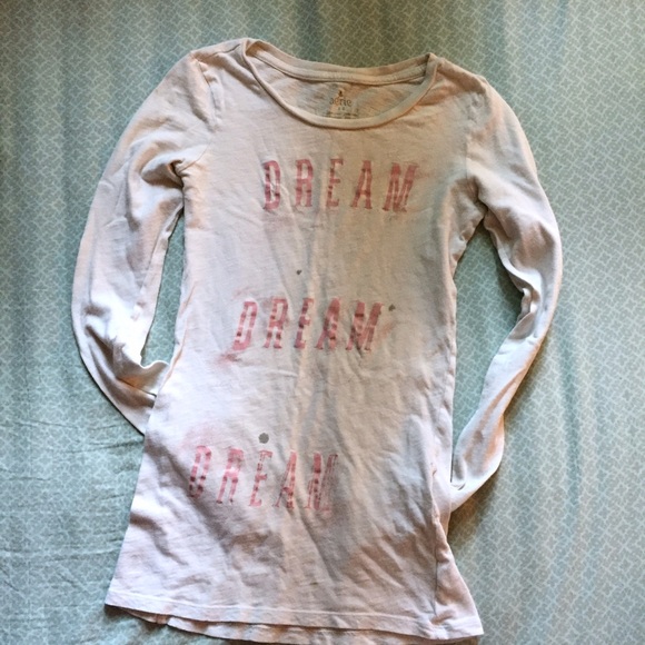 White Printed Long Sleeve Tee